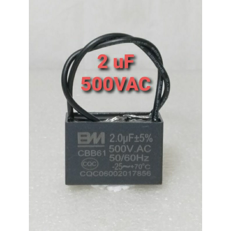 CBB61 CAPACITOR BM 2UF 500VAC KIPAS SILING KAPASITOR (for Panasonic KDK Deka) Shopee Malaysia
