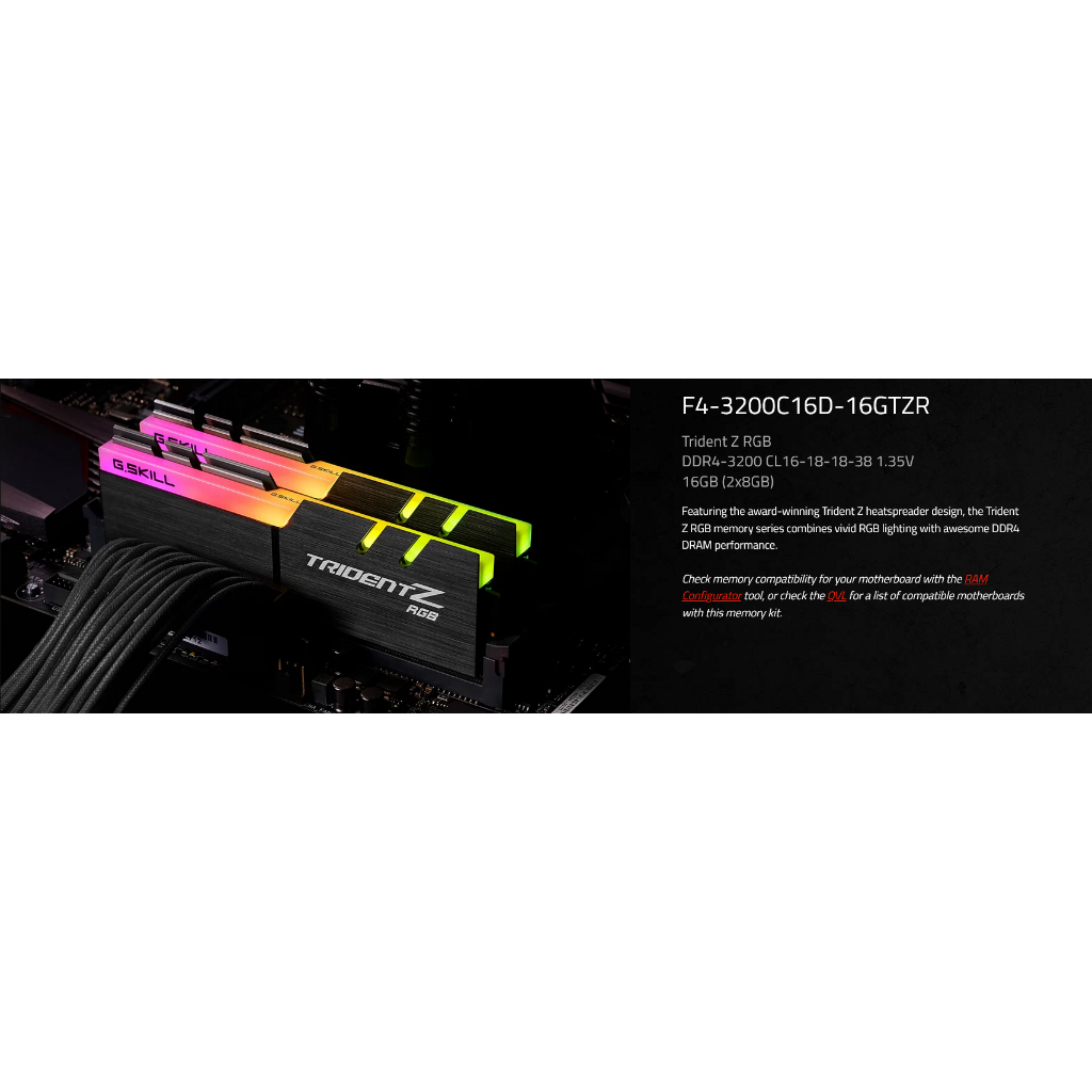 Compatible Motherboards F43200c16d16gtzr USED Trident Z RGB F4