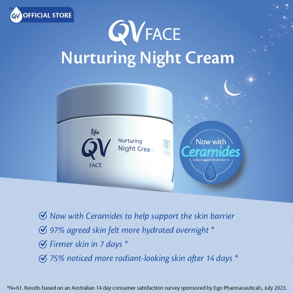QV Face Refresh Nurturing Night Cream 50g Vitamin B3 Complex