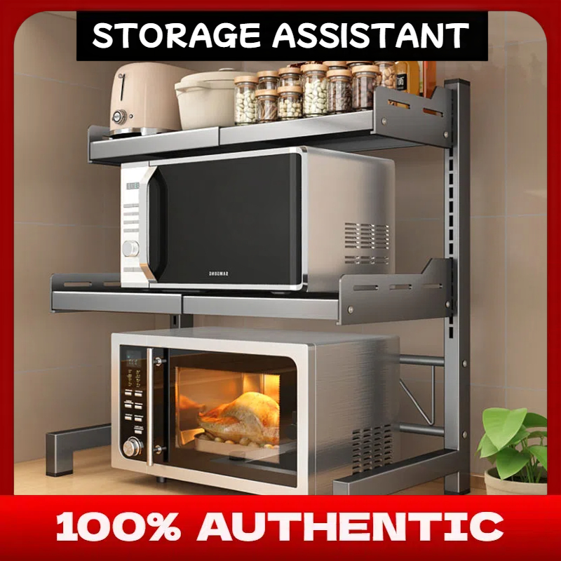 Adjustable kitchen rack 2/3 layer microwave oven rack kitchen supply ...