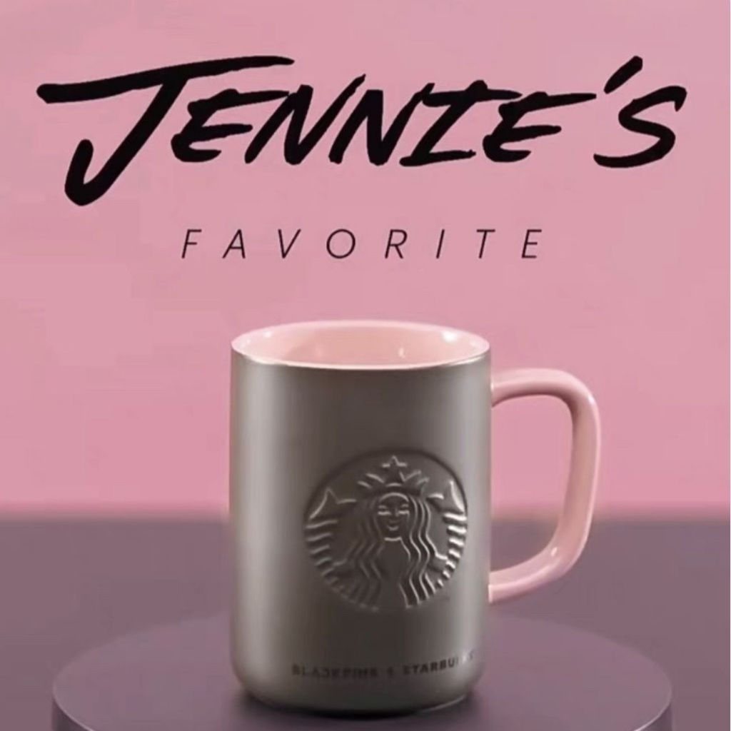Starbucks Cup Co branded Black Pink Limited Edition Mug Ceramic Water