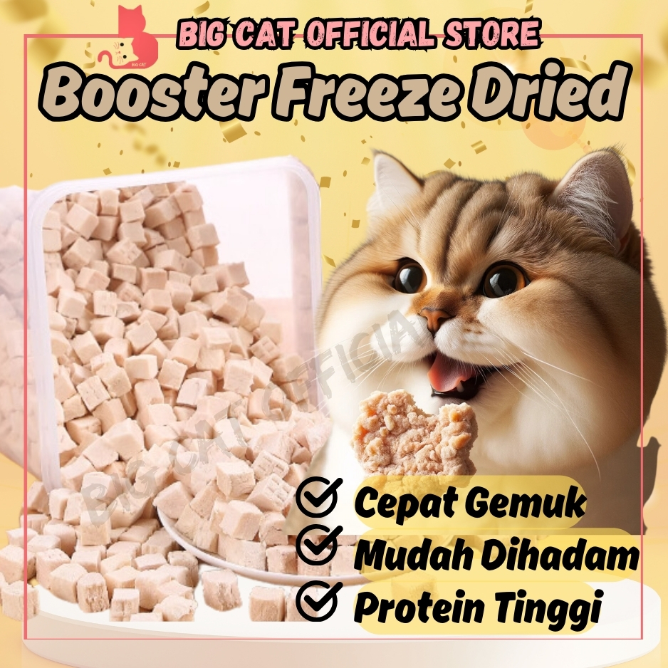 Booster Freeze Dried Premium Gemuk Kucing Boster Makanan Kucing High ...