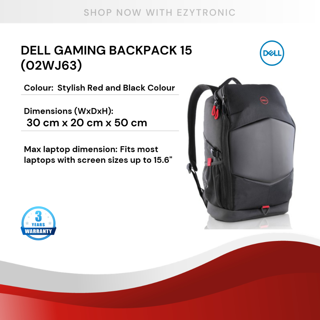 DELL GAMING BACKPACK 15" (02WJ63) Shopee Malaysia