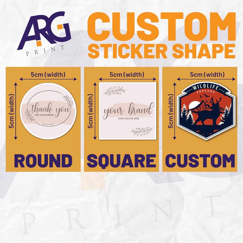 Sticker Waterproof Kiss cut Any Shape Express 1 Day | Shopee Malaysia