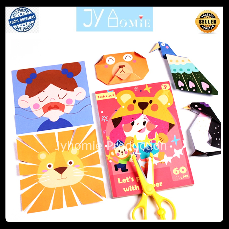 Kid Art Craft Papercraft Origami Folding Cutting Sticker Papercraft ...