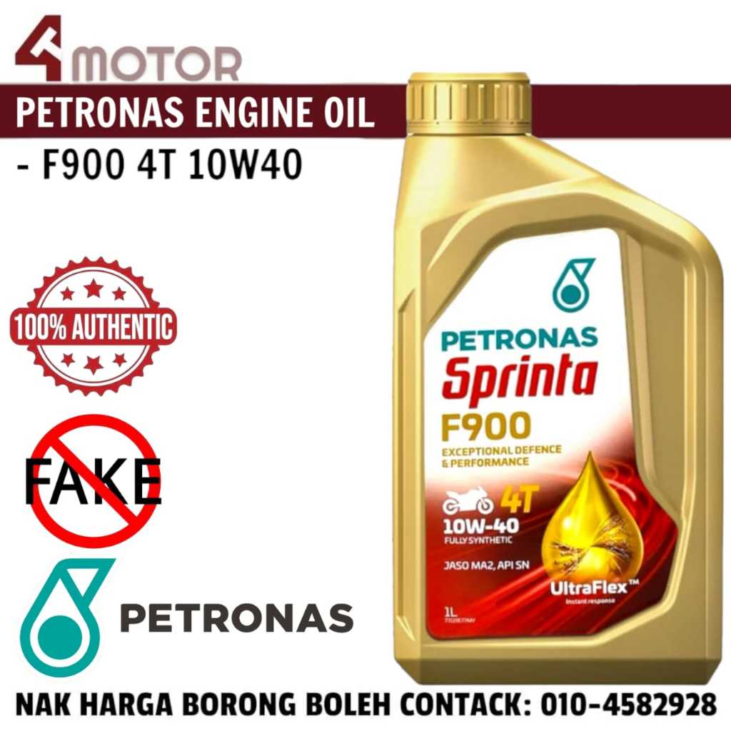 PROMOSI🎉100%Original PETRONAS 4T Engine Oil SPRINTA F900 10W40 And ...