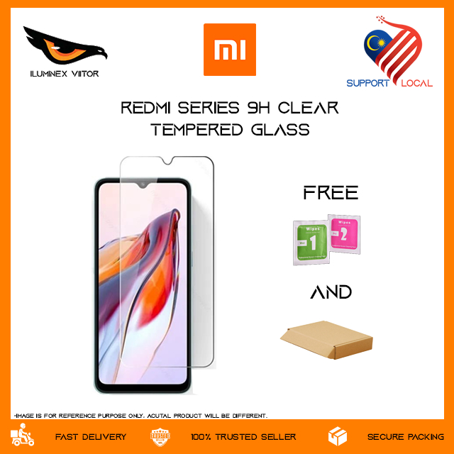 Redmi A3 13c A2plus A2 A1plus A1 12c 12 9h Clear Tempered Glass