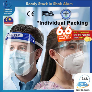 【Surgiplus】Face Shield Premium Individual Packing 2 Sides Anti Foggy & Crystal Clear
