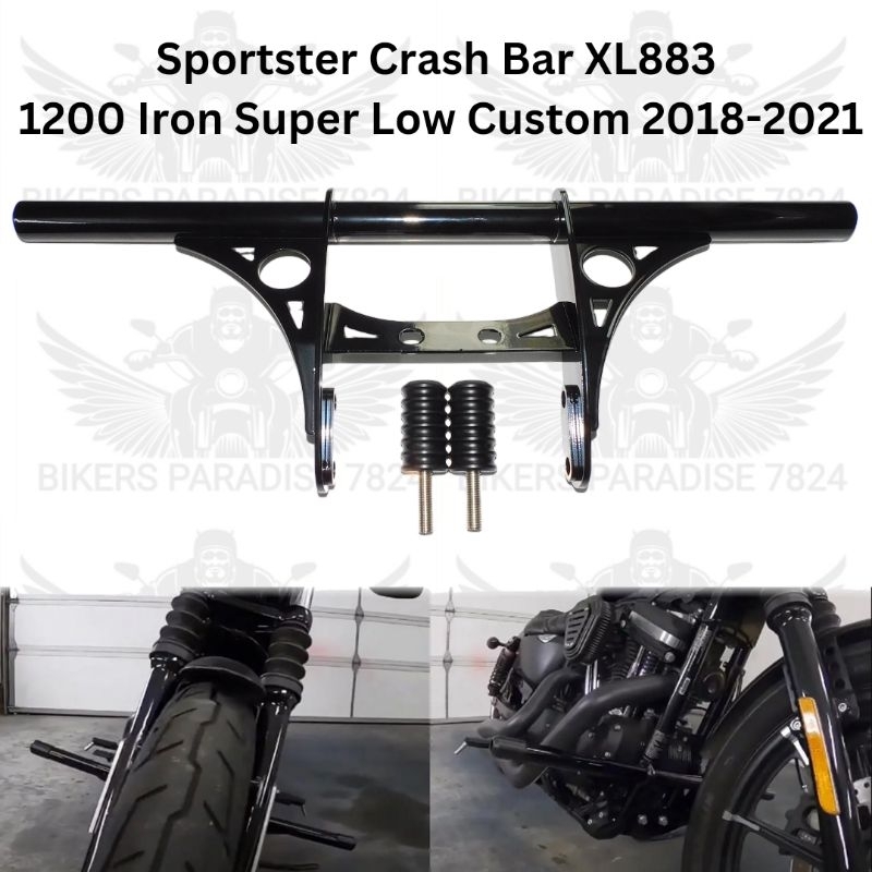 Psler Crash Bar Engine Guards For Sportster 1200 Custom XL1200C 2004-2023; Iron 883 XL883N 2009-2023; Roadster XL1200R '04-08; Forty Eight XL1200X '10-15( Black - View #12