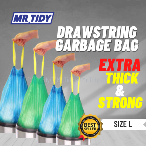 Garbage bag with tie string hotsell