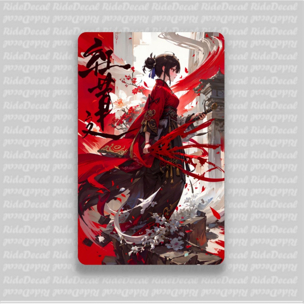 25 DESIGN SAMURAI JAPAN V3 Sticker for T*G TNG TOUCH N GO NFC Card ...