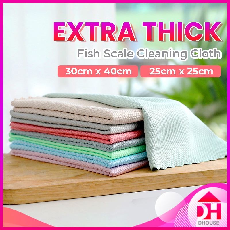 Fish Scale Cleaning Cloth Dishcloth Clean Wiping Table Glass Kitchen ...