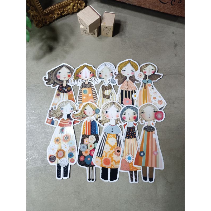 Whimsical Girl Sticker (150 gsm Glossy Photo Paper Sticker) | Shopee ...