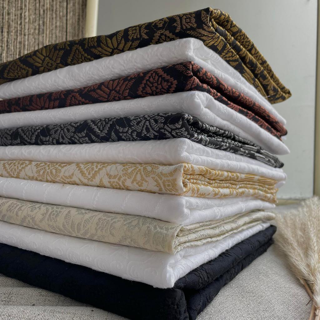 KAMDAR Combo Set Cotton Embroidery + Songket Metallic Bidang 44 ...