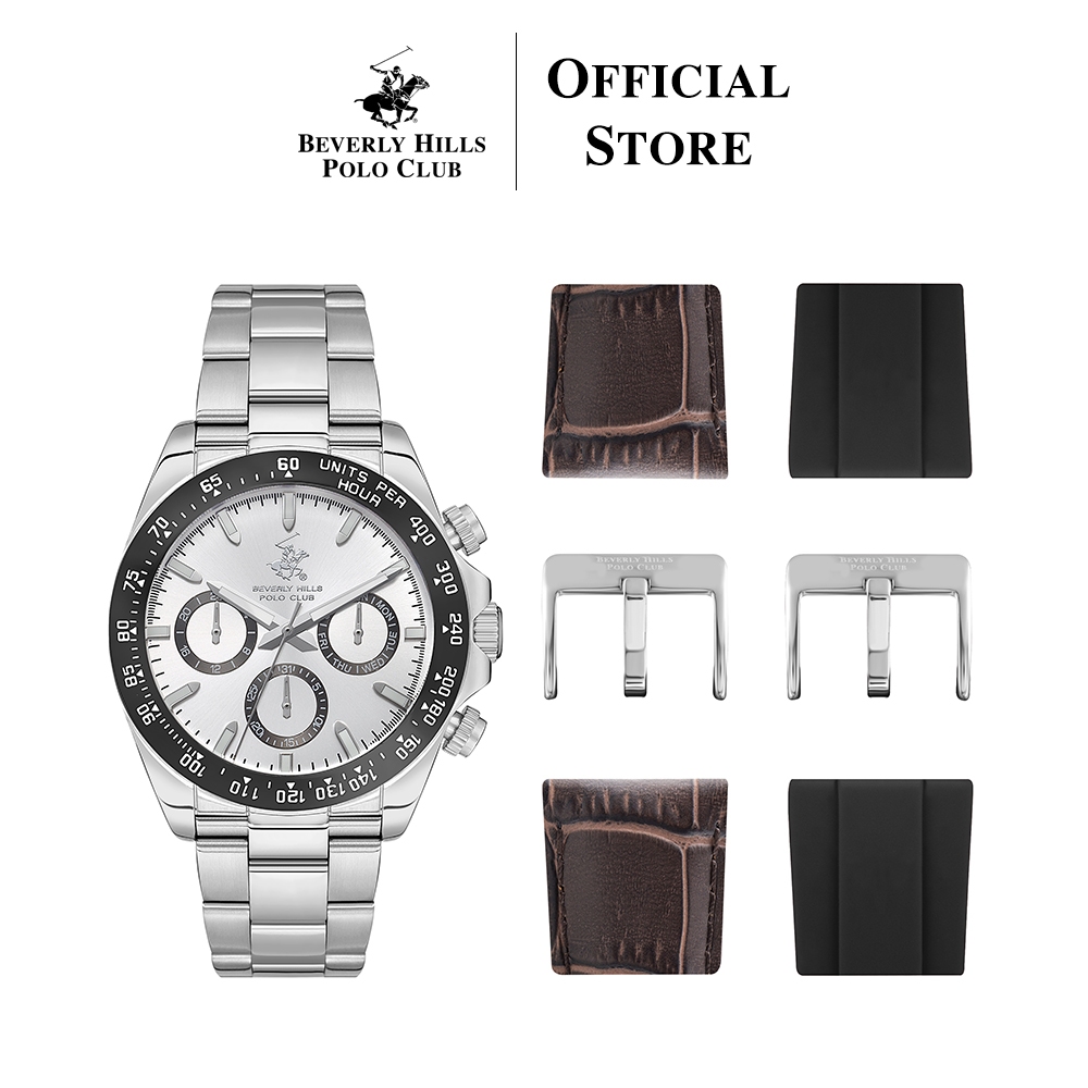 Beverly Hills Polo Club BHPC Men s Stainless Steel Quartz Watch Set BP3608X Shopee Malaysia