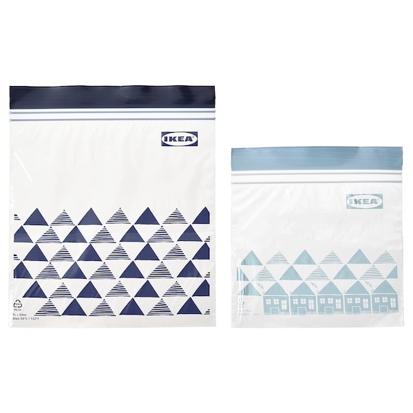 IKEA ISTAD RESEALABLE DOUBLE ZIP LOCK PLASTIC BAG STORAGE BEG DAPUR KEDAP UDARA Shopee Malaysia