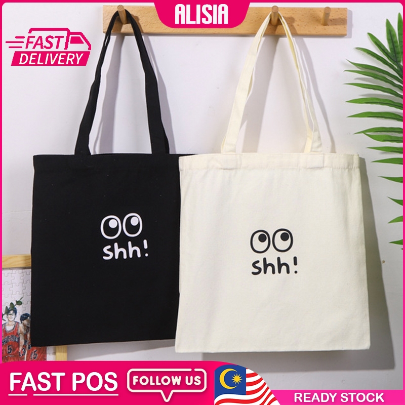 Free Gift Thick Tote bag korean large beg student tote bag tuition bag canvas beg sekolah hand beg lekaki beg murah Shopee Malaysia