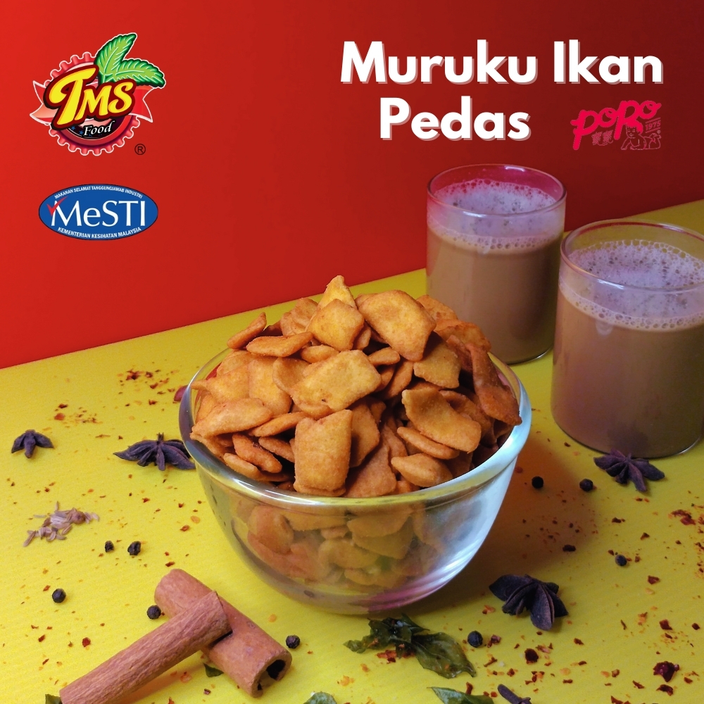 TMS Muruku Ikan Pedas Popo Kacang Putih Original Buntong Ipoh | Shopee ...