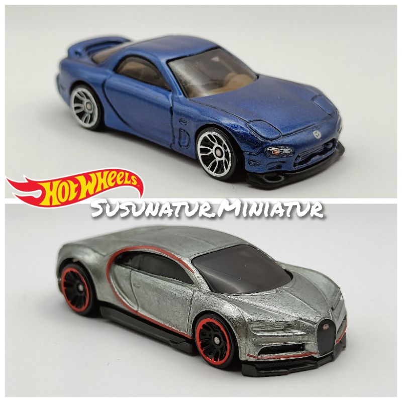 Hot Wheels '95 Mazda RX-7 RX7 , '16 Bugatti Chiron Walmart Exclusive ...