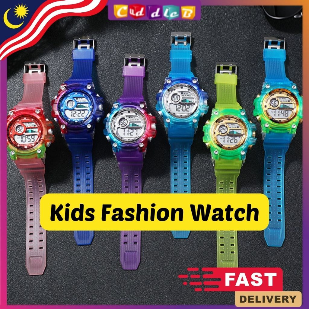 CuddleB Sports Digital LED Kids Fashion Watch Kids Watch Jam Tangan ...