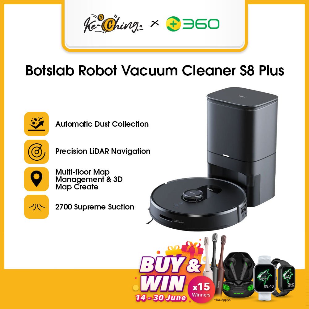 360 S8 Plus Robot Vacuum Cleaning Botslab | Shopee Malaysia