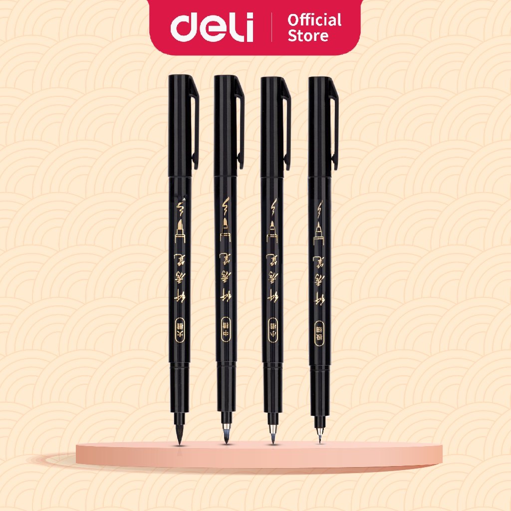 Deli Calligraphy Brush Pen Thick and Absorbent Japanese Chinese Art ...
