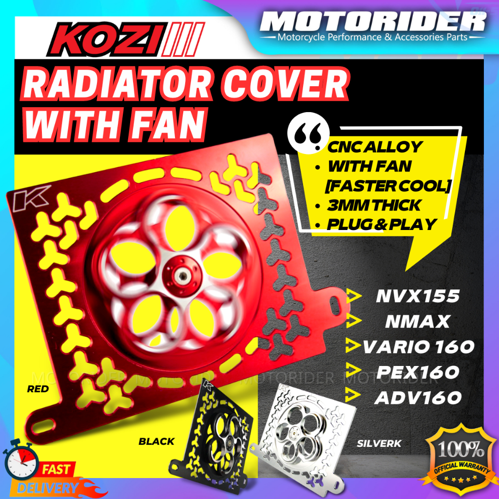 CNC Alloy Radiator Cover with Fan NVX155 V1 V2 NMAX V1 V2 Vario160 ...