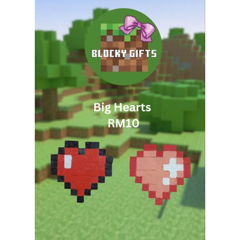 Minecraft Handmade Big Hearts | Shopee Malaysia