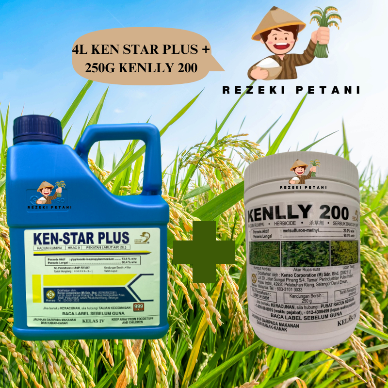 4l Ken Star Plus 250g Kenlly 20wg 1 Set Package Racun Rumput