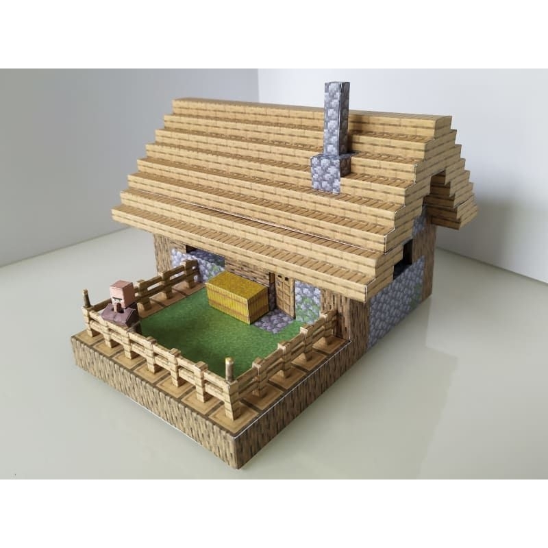 Papercraft Puzzle Minecraft Butcher Shop 3D Model | Shopee Malaysia