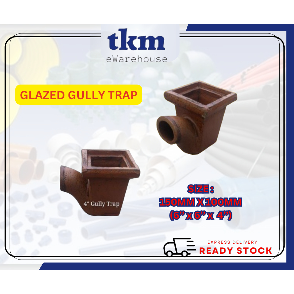 [TKM] clay gully trap 150mmx100mm Glazed Gully Traps 6