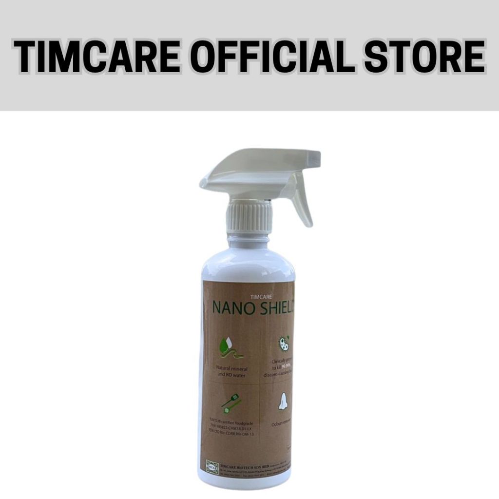 TIMCARE Nanoshield Multi-Purpose Disinfectant Spray (500ml) | Shopee ...