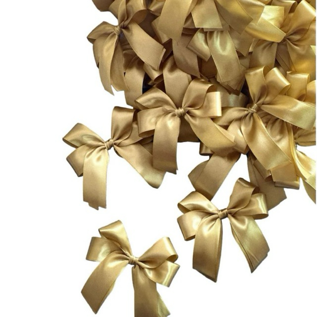 (5pcs/pax) 1 inch Ribbon Bow, Large Size Double Loop Satin Ribbon ...