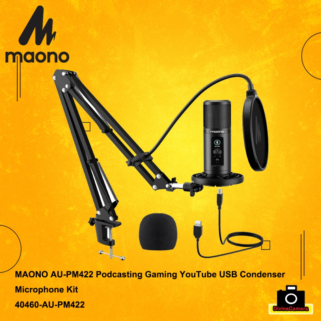 MAONO AU-PM422 Podcasting Gaming YouTube USB Condenser Microphone Kit ...