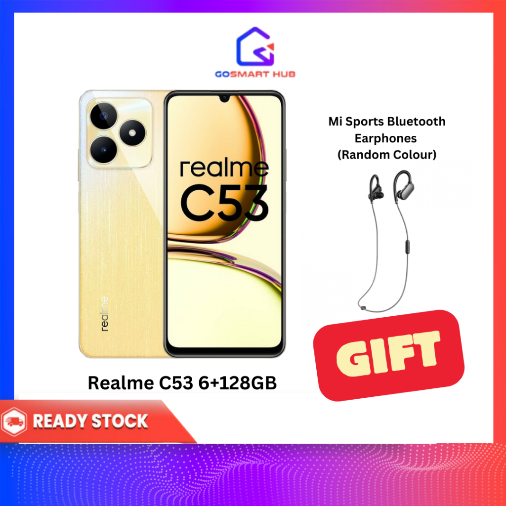 [NEW] Realme C53 (Gold) | 6GB Ram 128GB Rom | 6.74 IPS LCD 90Hz Screen ...