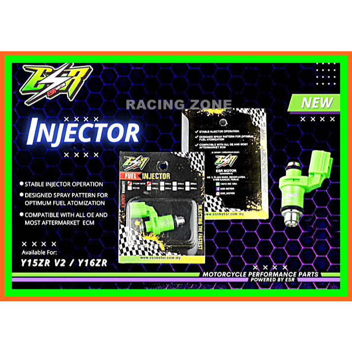 ESR MOTOR RACING FUEL INJECTOR Y15ZR V2 NEW MODEL / Y16ZR 100% ORIGINAL ...