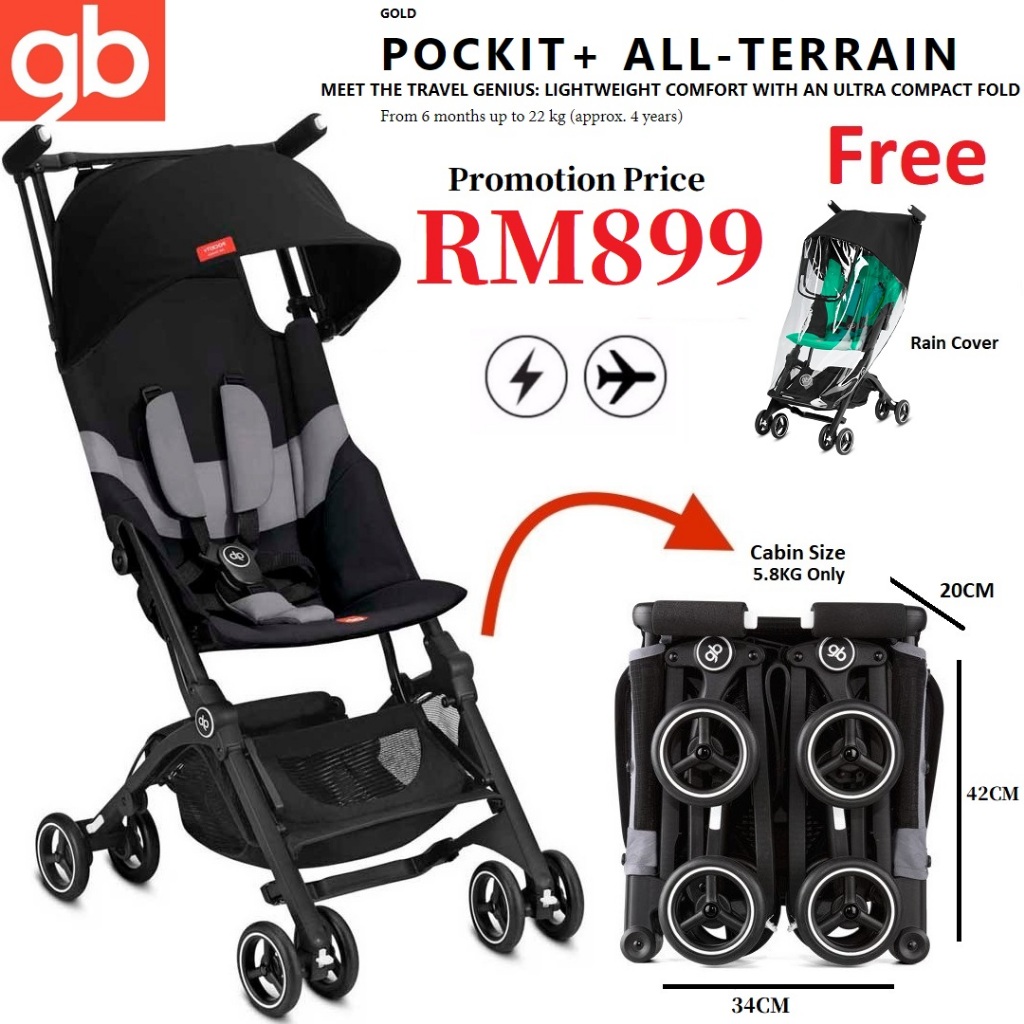Stroller Bayi Gb Pockit Folding Stroller Gb Pockit Folded