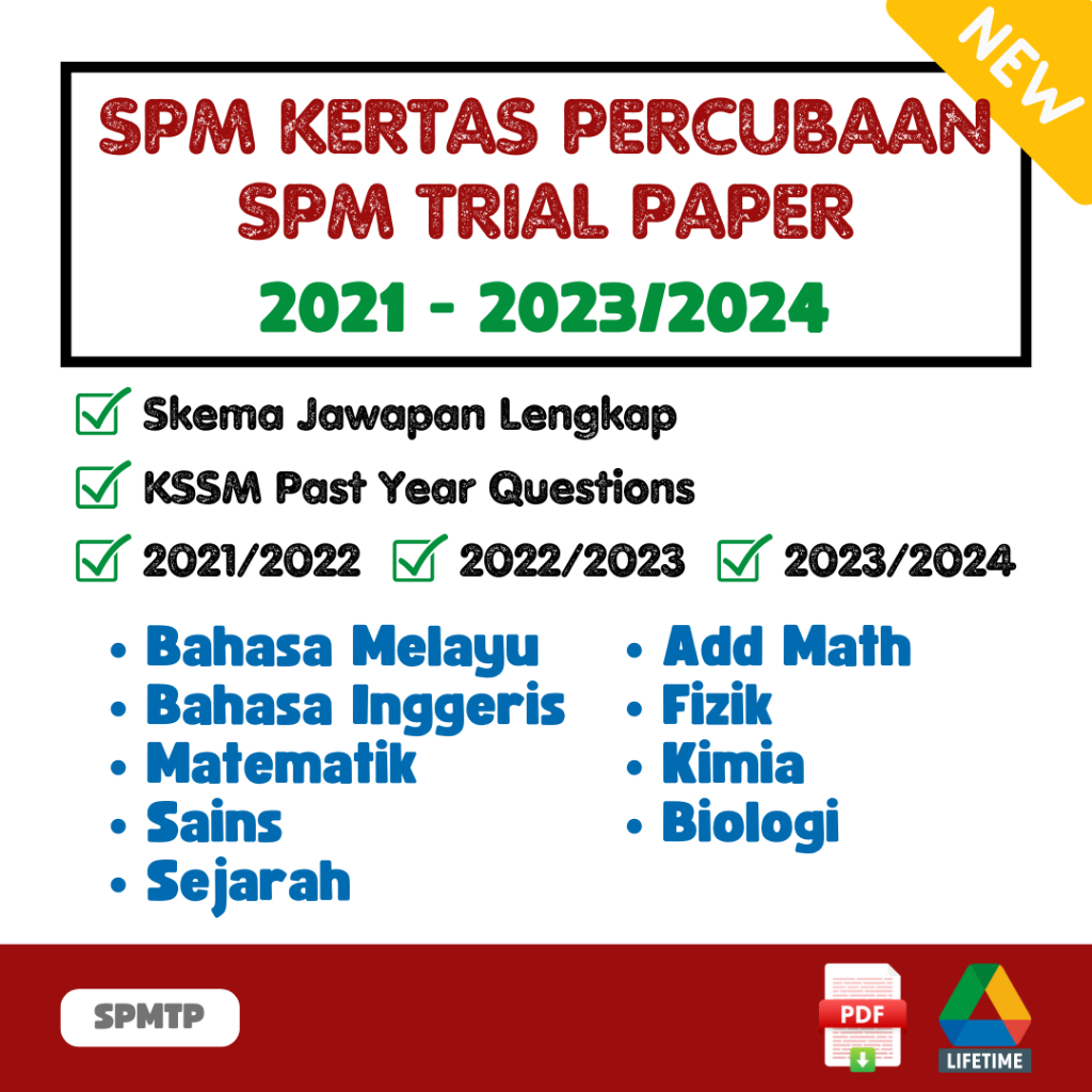 [PDF] SPM KSSM Kertas Percubaan 2023/2024 Tingkatan 5 Trial Paper Past