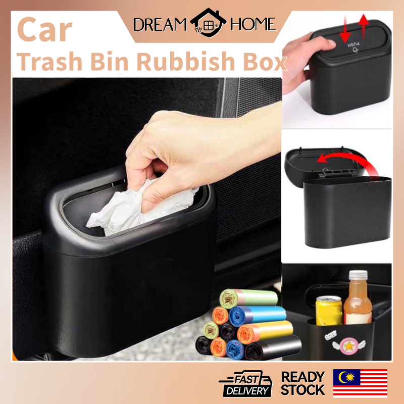 Car Dustbin Box Trash Bin Rubbish Box MiniHanging Back Seat Waterproof ...