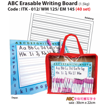 ABC ERASABLE WRITING BOARD ITK - 012 (40 SET) | Shopee Malaysia