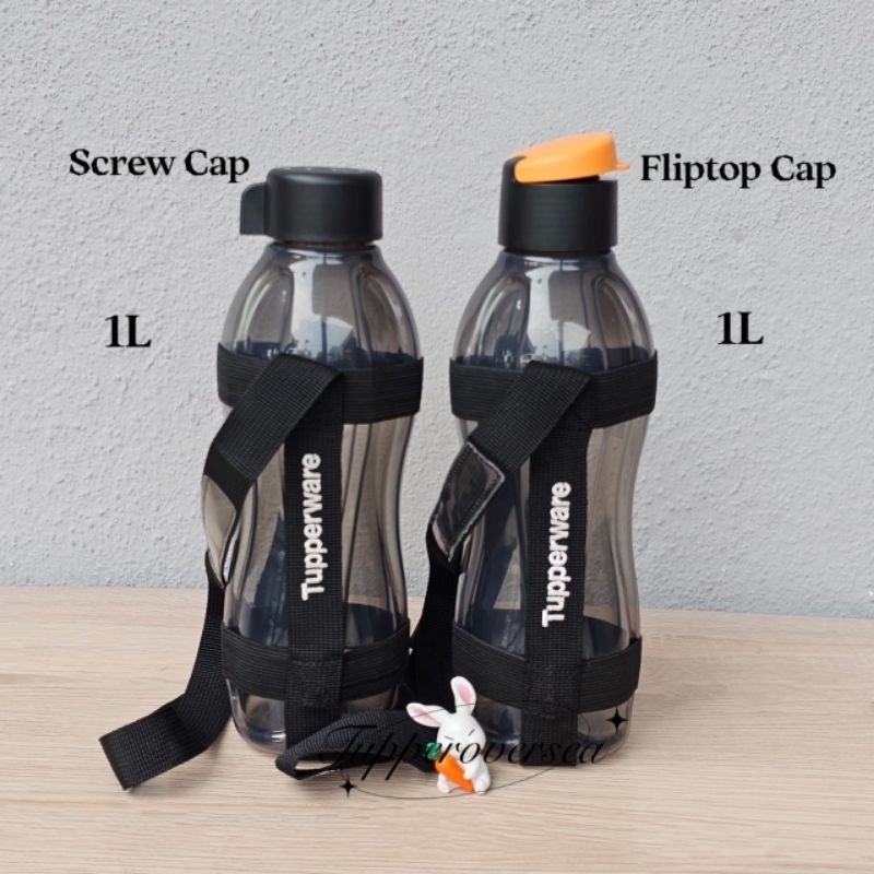 Tupperware Eco Bottle 1L Black ( Fliptop Cap / Screw Cap) | Shopee Malaysia