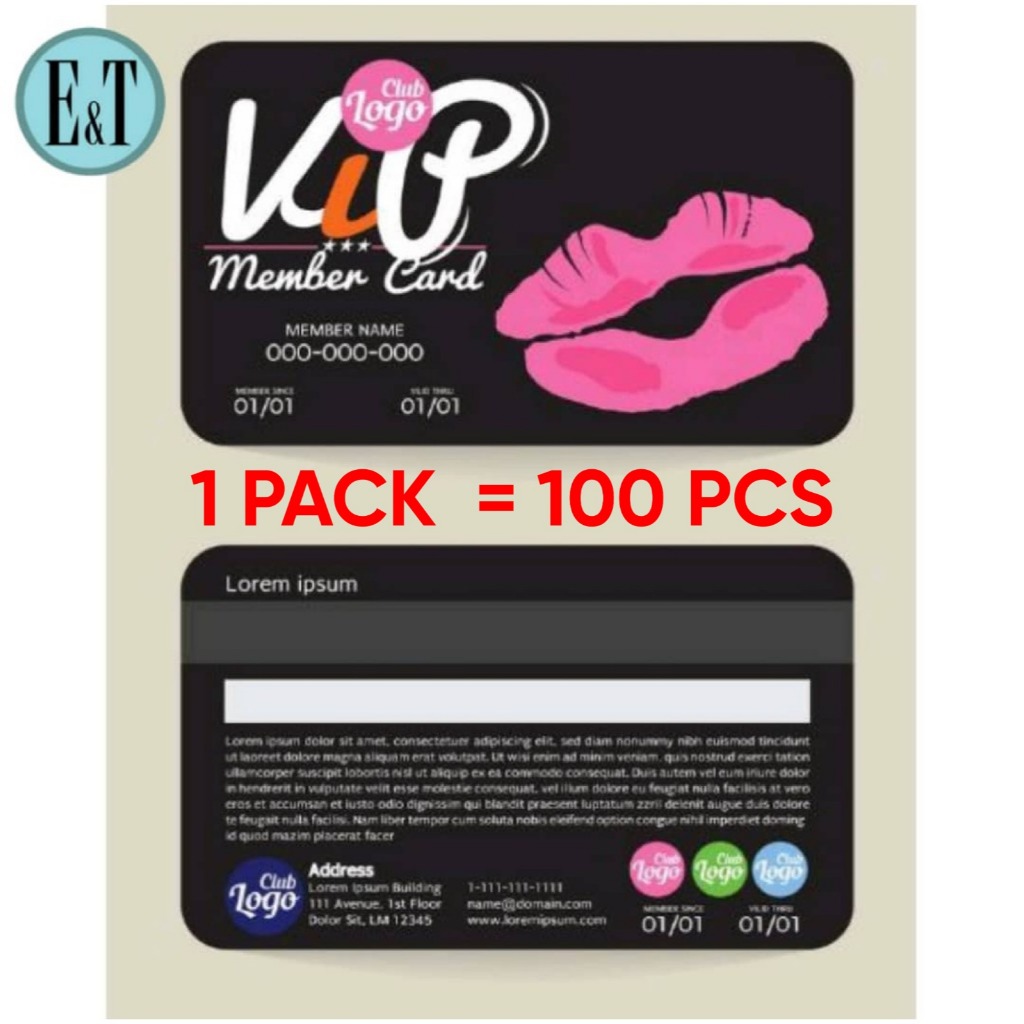 [1PACK= 100PCS] Customized Member/ Membership VIP PVC Card Full