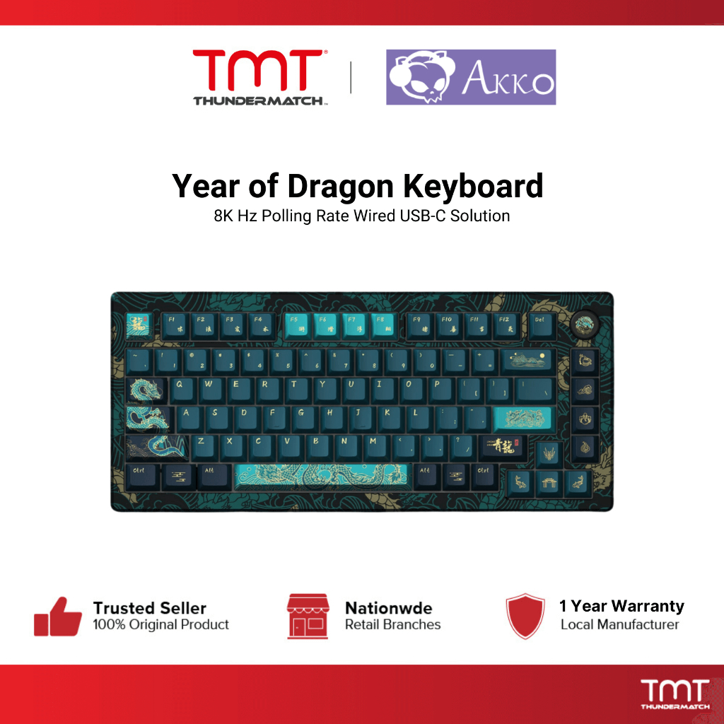 [READY STOCK] Akko MOD007v3 HE Year of Dragon Cream Yellow Keyboard / Akko MU01