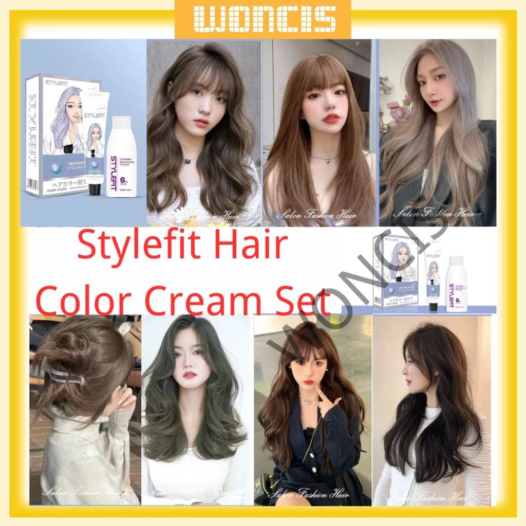 Stylefit Fashion Color Dye Cream HAIR DYE PEWARNA Rambut ...