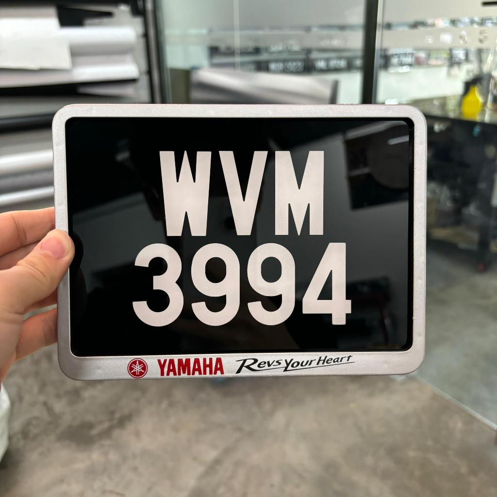 Acrylic Nombor Plate Motor Tanam Tulisan Di Dalam Font JPJ Lepas Frame ...