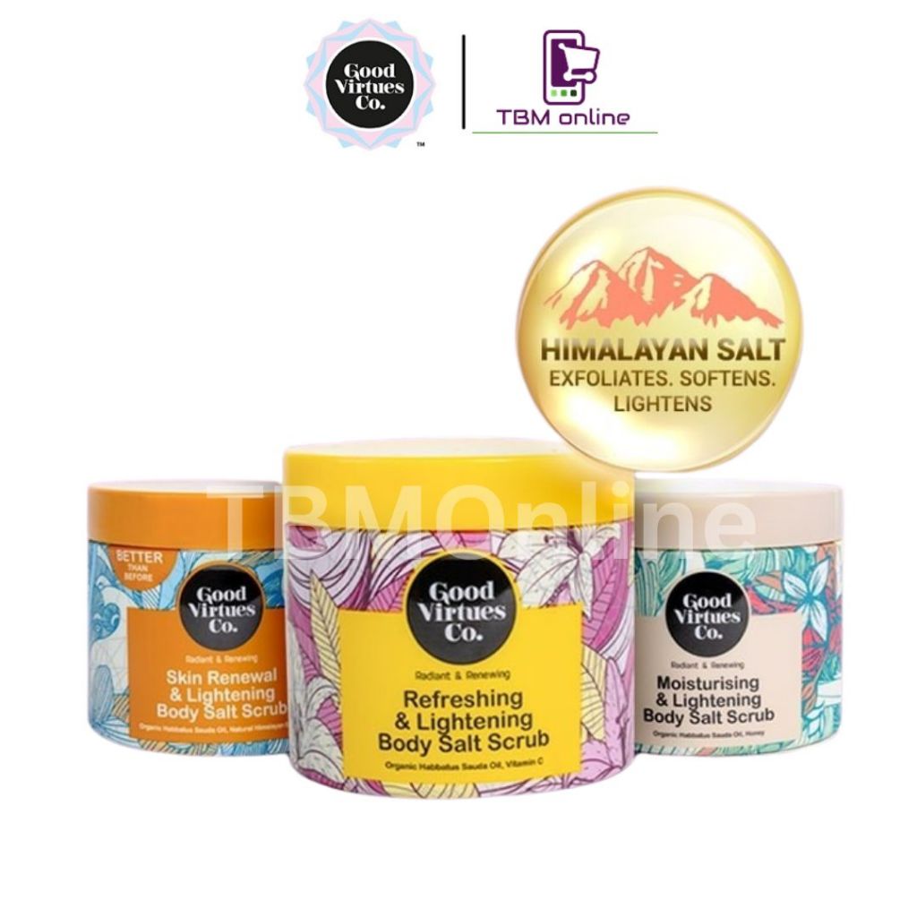 Good Virtues Co. [GVC] Lightening Body Salt Scrub 200g Skin Renewal