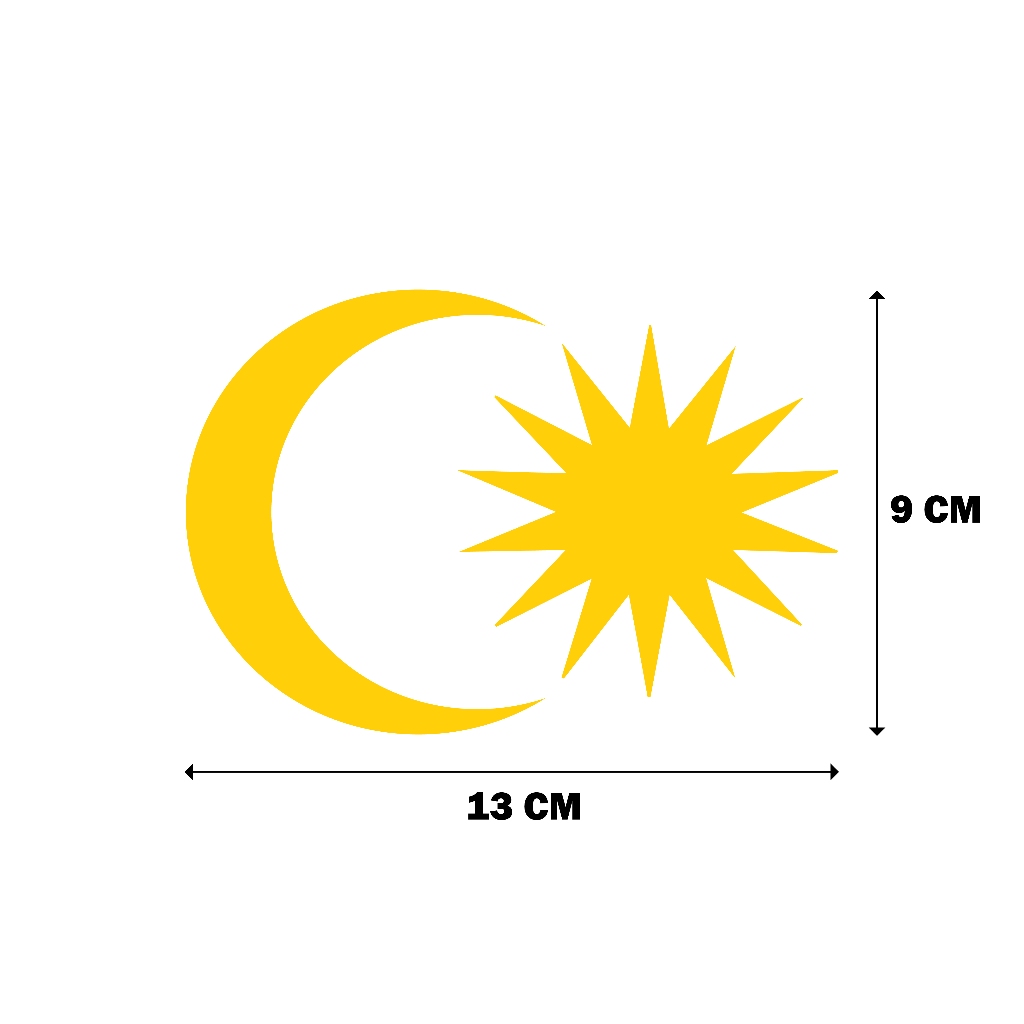 Sticker Iron On Merdeka Bulan Bintang Bunga Raya Bendera Tanjak ...