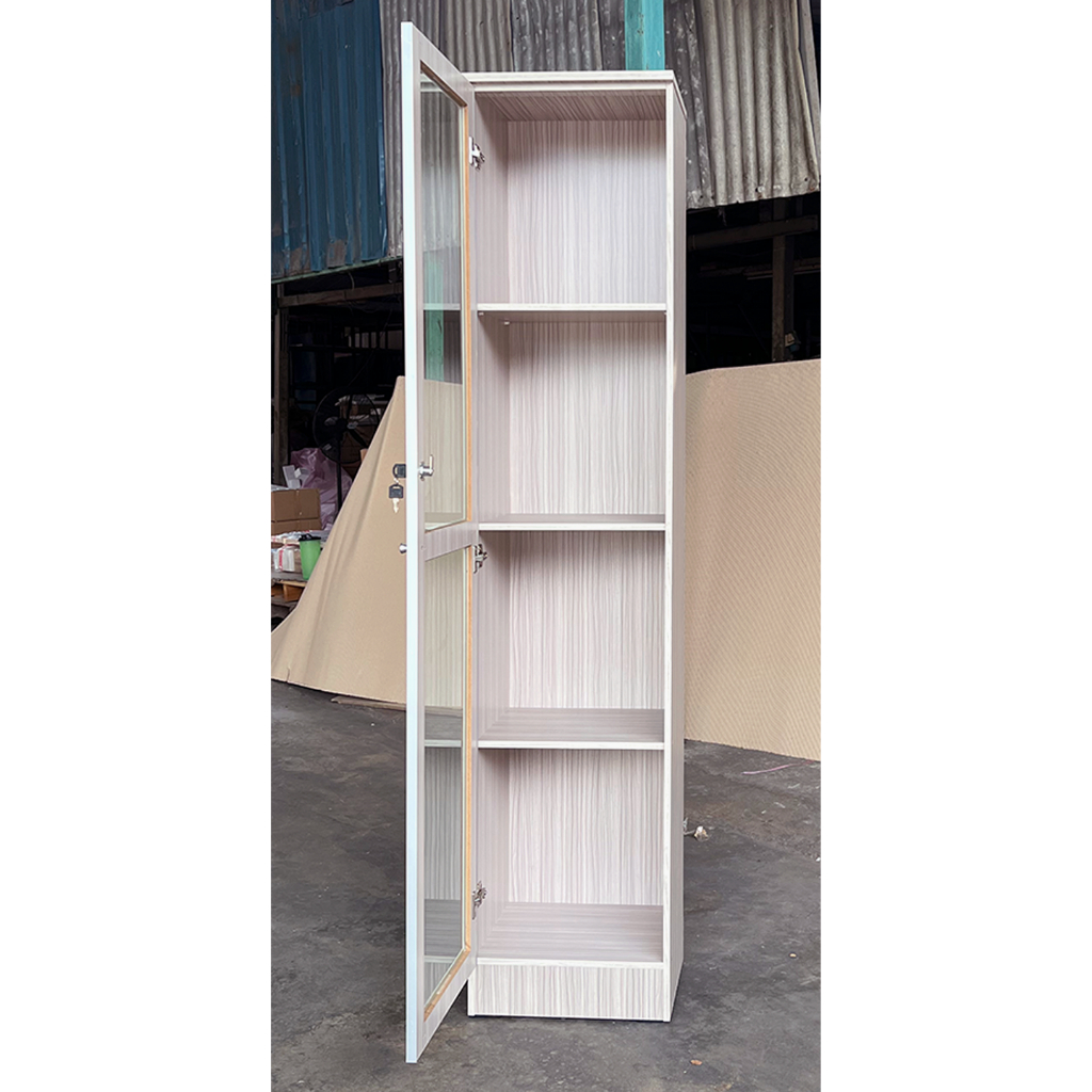 MONA Grey White 4 Tier Rack Display Cabinet Glass Cabinet Display Rack ...