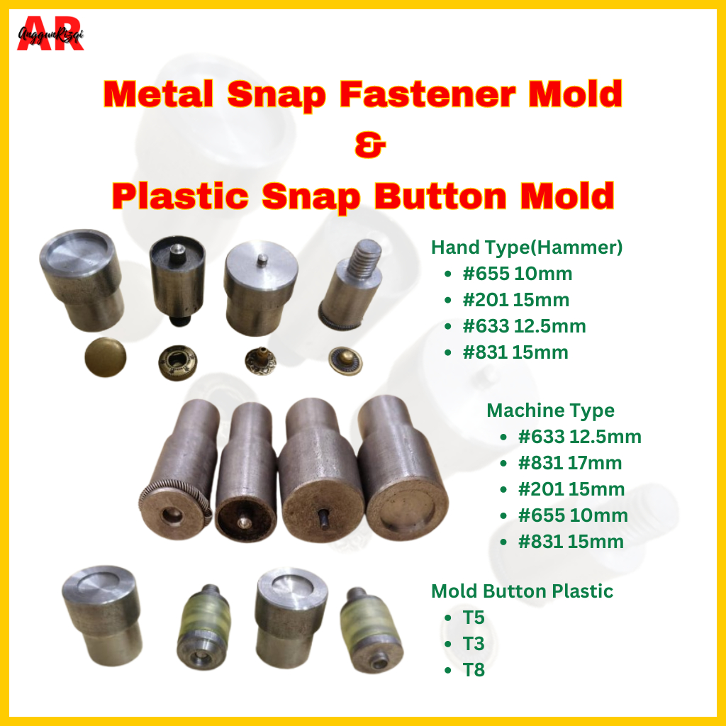 Metal Snap Fastener Mold-Acuan Butang Snap-Mold Butang Ketip-Mold Snap ...