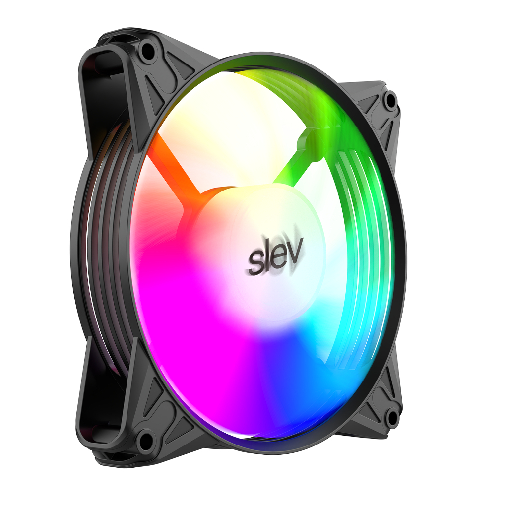 SLEV Slevflow SF120 | 120MM ARGB Casing Fan with 6 port ARGB Hub ...